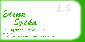 edina szika business card